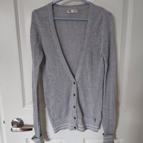 GARAGE Grey Cotton Blend Cardigan (Size XS) - Picture 1 of 4